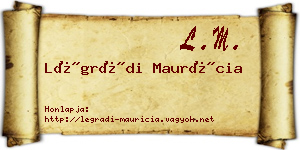 Légrádi Maurícia névjegykártya